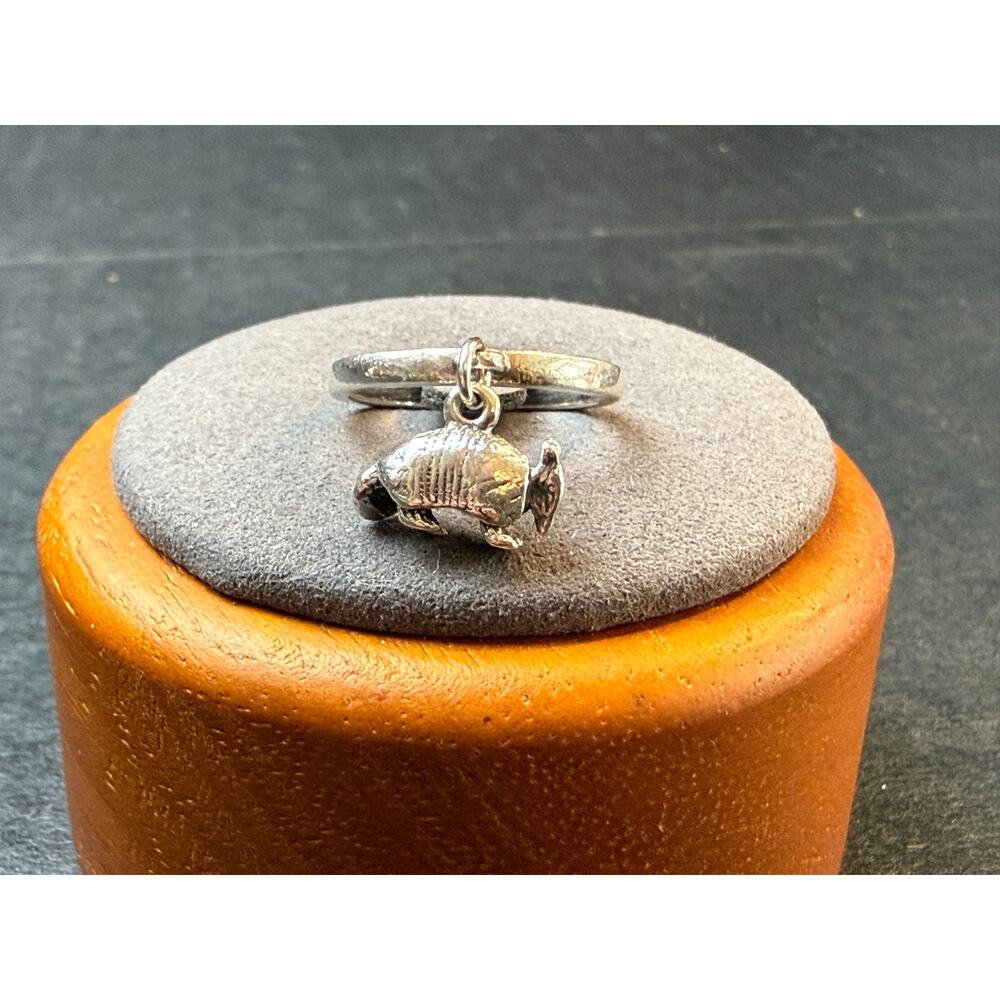 James Avery Sterling Silver 925 Armadillo Dangle Ring Size 6.5 Retired